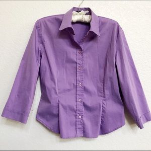 ZINC Purple Button Down Blouse - Size M